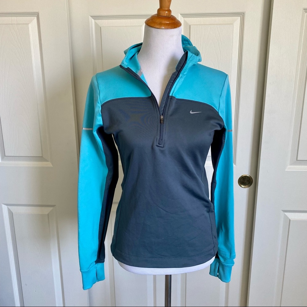 Nike Women's Dri-FIT Element Thermal Hooded Half Zip Running Pullover Jacket S